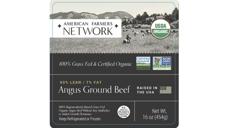 New label design for American Farmland Trust Angus Ground Beef