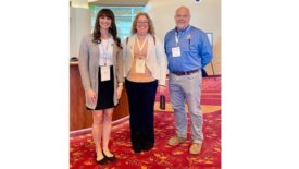 L to R: Sales Manager Melissa Kirchner, Nutritionist Dr. Megan Bible and Sales Manager Tim Mass from the Hamlet Protein NCA Team