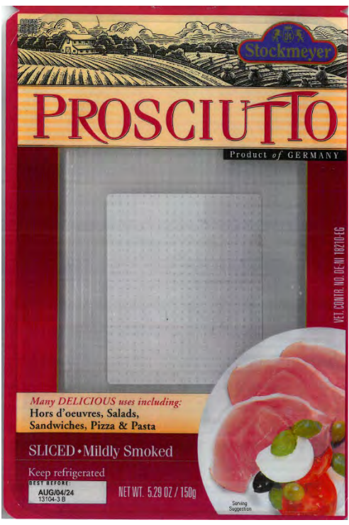 Ready-to-eat sliced prosciutto ham product