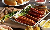 summer grilling food - hot dogs, corn. summer grilling food - hot dogs, corn.