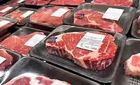 USDA Choice Beef Rib Eye Steaks for sale at a supermarket USDA Choice Beef Rib Eye Steaks for sale at a supermarket
