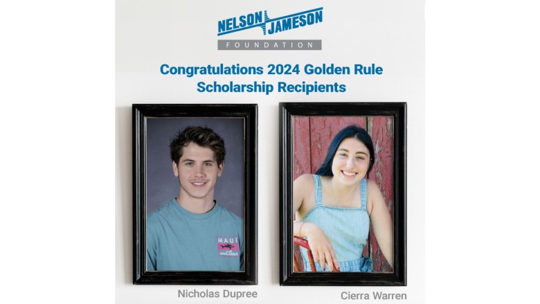 Nelson-Jameson’s 'Golden Rule' scholarship winners Cierra Warren and Nicholas Dupree