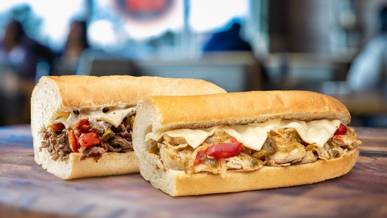 New Smoky Southwestern Cheese Steak with Smoky Southwest Sauce and Salsa Verde Chicken Cheese Steak with Salsa Verde Sauce