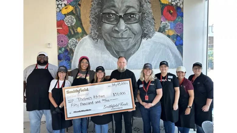 Thelma's Kitchen receives $50,000 check