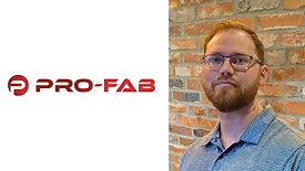 ProFab logo, Ein Harris headshot