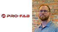ProFab logo, Ein Harris headshot