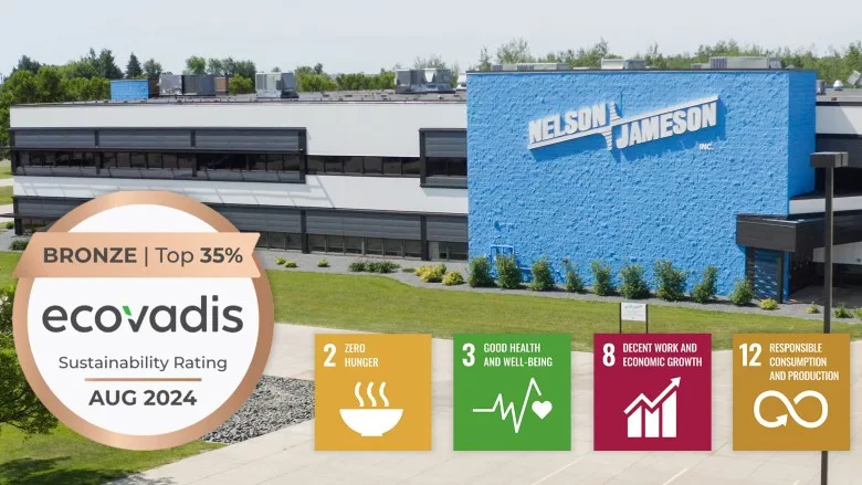 Nelson-Jameson earns EcoVadis Bronze Medal sustainability rating