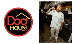 Jake Paul in the Dog Haus kitchen at the Arlington, Texas, location