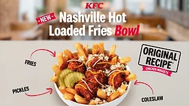 KFC’s new Nashville Hot Loaded Fries Bowl