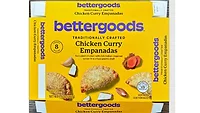 Frozen product labeled as chicken curry empanadas