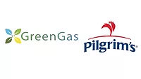GreenGasUSA logo (L) and Pilgrim’s Pride logo (R)