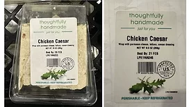 Recalled chicken Caesar wrap product