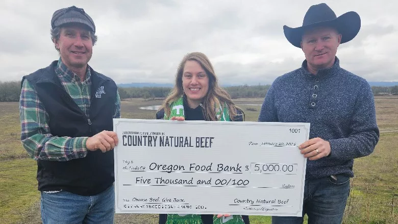Country Natural Beef Oregon Food Bank donation