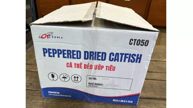 Recalled catfish product