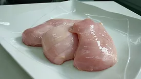 Raw chicken breasts