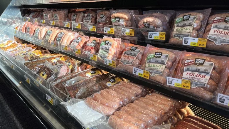 Southside Market & Barbeque meat case