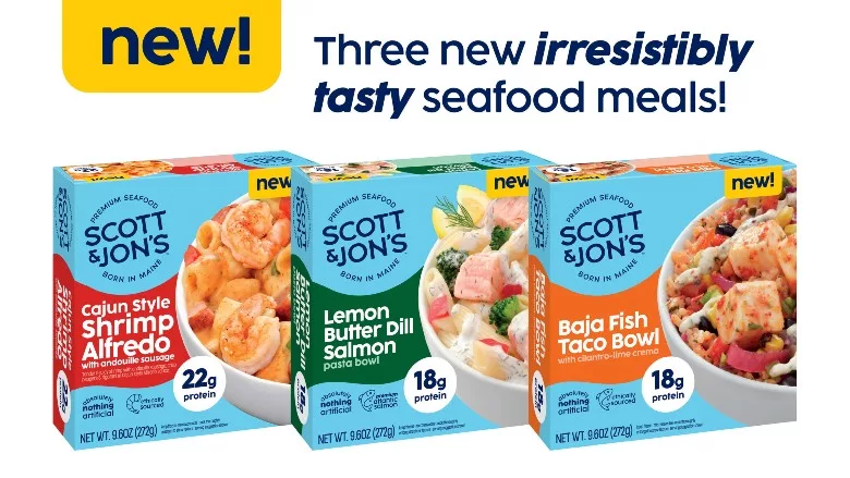Frozen seafood bowls in three varieties