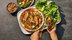 Chefs Counter Meal Starter Tangy Orange Chicken Breast Strips Lettuce Wraps