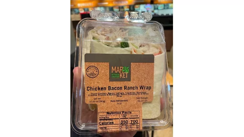 RTE chicken and bacon wraps