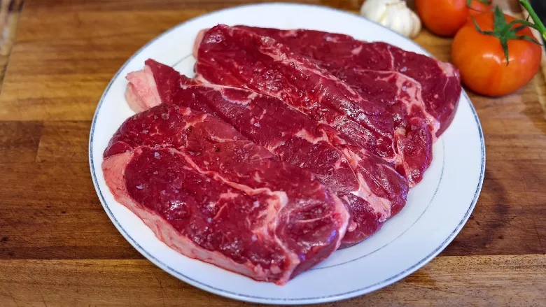 Raw steak