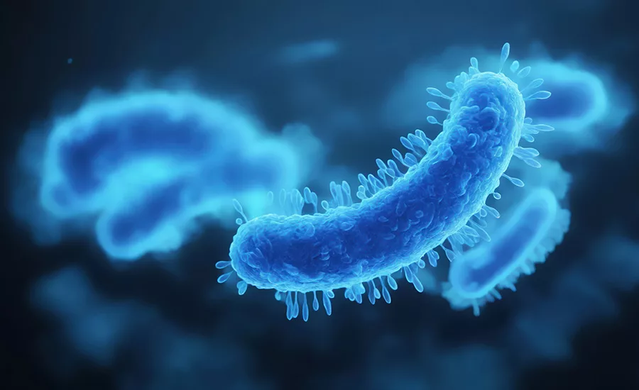 Bacteria medical illustration - 3d rendered microbiology image.