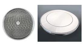 Round and Pretensioned Separator Screen (left) and Ultrasonic Screen