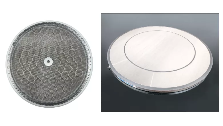 Round and Pretensioned Separator Screen (left) and Ultrasonic Screen