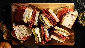 Columbus Uncured Pepperoni on sandwiches