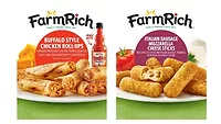 Buffalo Style Chicken Roll-Ups and Italian Sausage Mozzarella Cheese Sticks