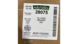 Recalled ground beef product