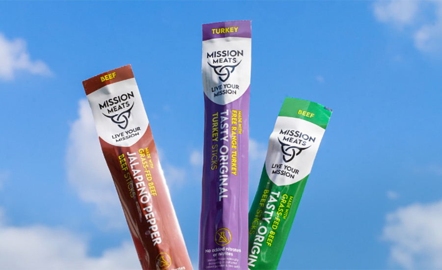Mission Meats Free Range Turkey Stick and Mission Meats 100% Grass Fed Beef stick