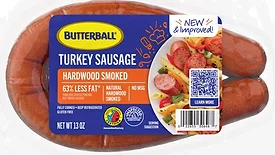 Rope smoked turkey sausage