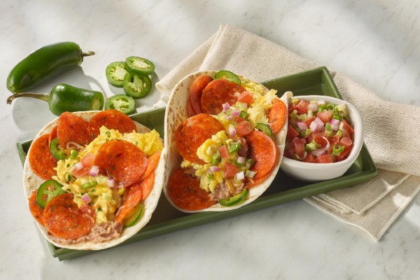 Hormel Pepperoni with Jalapeno breakfast taco