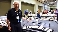 Louis Muench, president of Louie’s Finer Meats, with his ACMC awards Louis Muench, president of Louie’s Finer Meats, with his ACMC awards