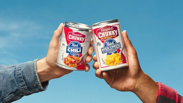 Campbell's Chunky and Pabst Blue Ribbon collaboration