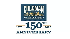 Coleman All Natural Meats 150th anniversary logo