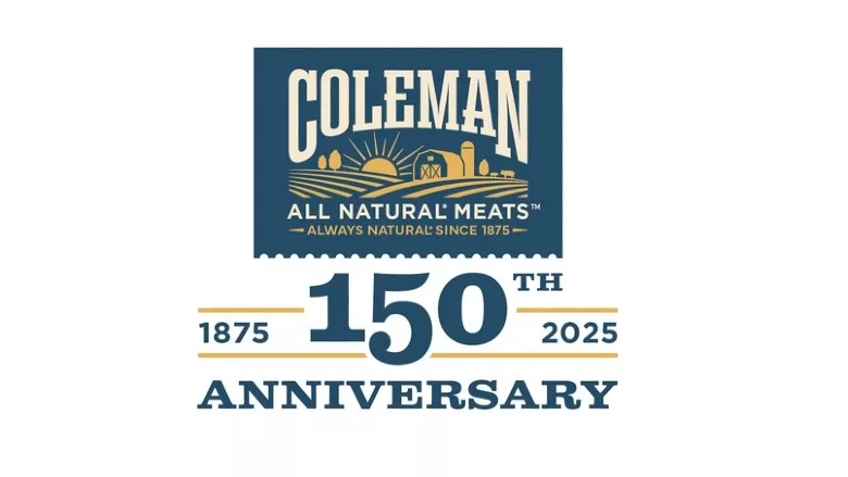 Coleman All Natural Meats 150th anniversary logo