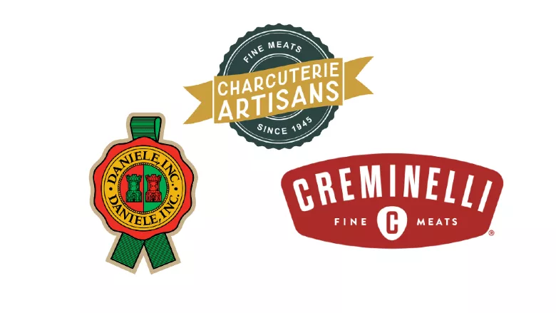 Logos for Charcuterie Artisans, Creminelli Fine Meats, Daniele