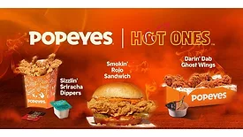 Popeyes x Hot Ones menu 