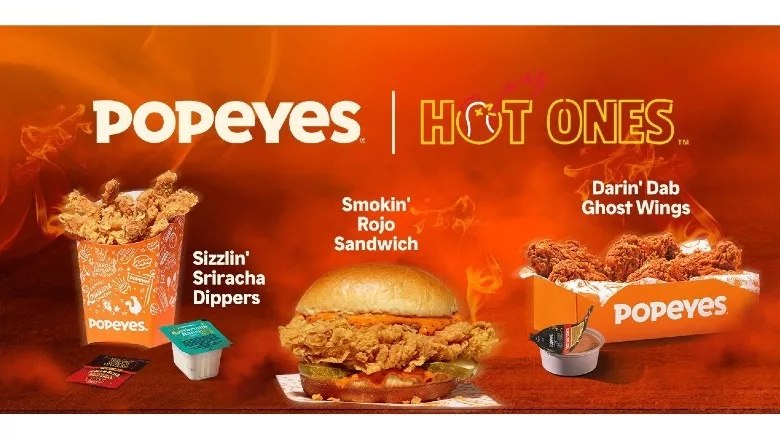 Popeyes x Hot Ones menu 