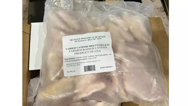 Recalled catfish fillet products