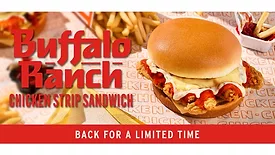 Buffalo Ranch Chicken Strip Sandwich