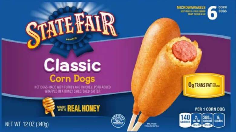 Recalled corn dog on a stick product