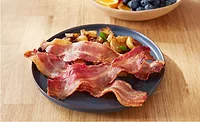 plate of bacon and potatoes