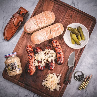 Wagyu Bacon Cheeseburger Brats