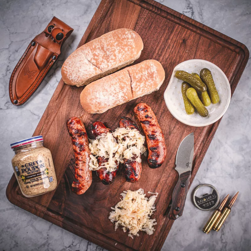 Episode 213: KC Cattle Co. CEO Patrick Montgomery discusses the new Wagyu Bacon Cheeseburger Bratwurst episode artwork
