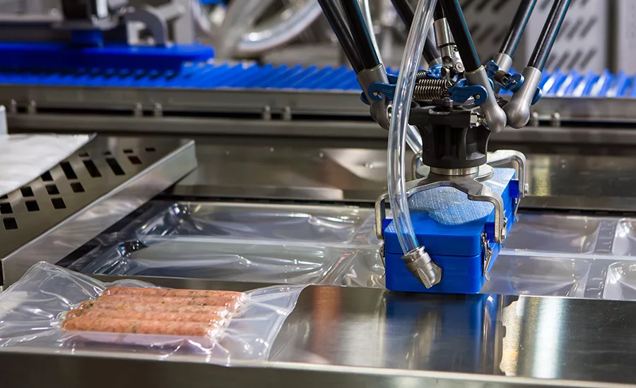 a food sealing and packaging machine