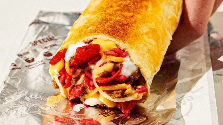 Taco Bell Flamin' Hot Grilled Cheese Burrito