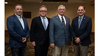 The 2025-2026 USMEF officer team is (left to right) Secretary-Treasurer Ross Havens, Vice Chair Darin Parker, Chair-elect Dave Bruntz and Chair Jay Theiler USMEF offiicers