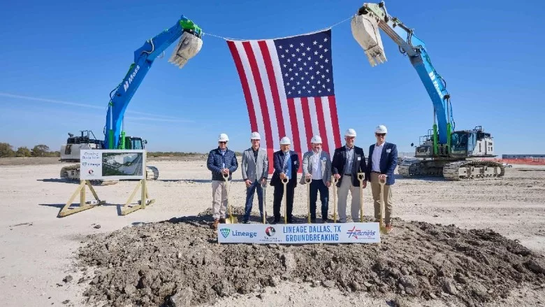 Groundbreaking ceremony for Lineage’s new automated building